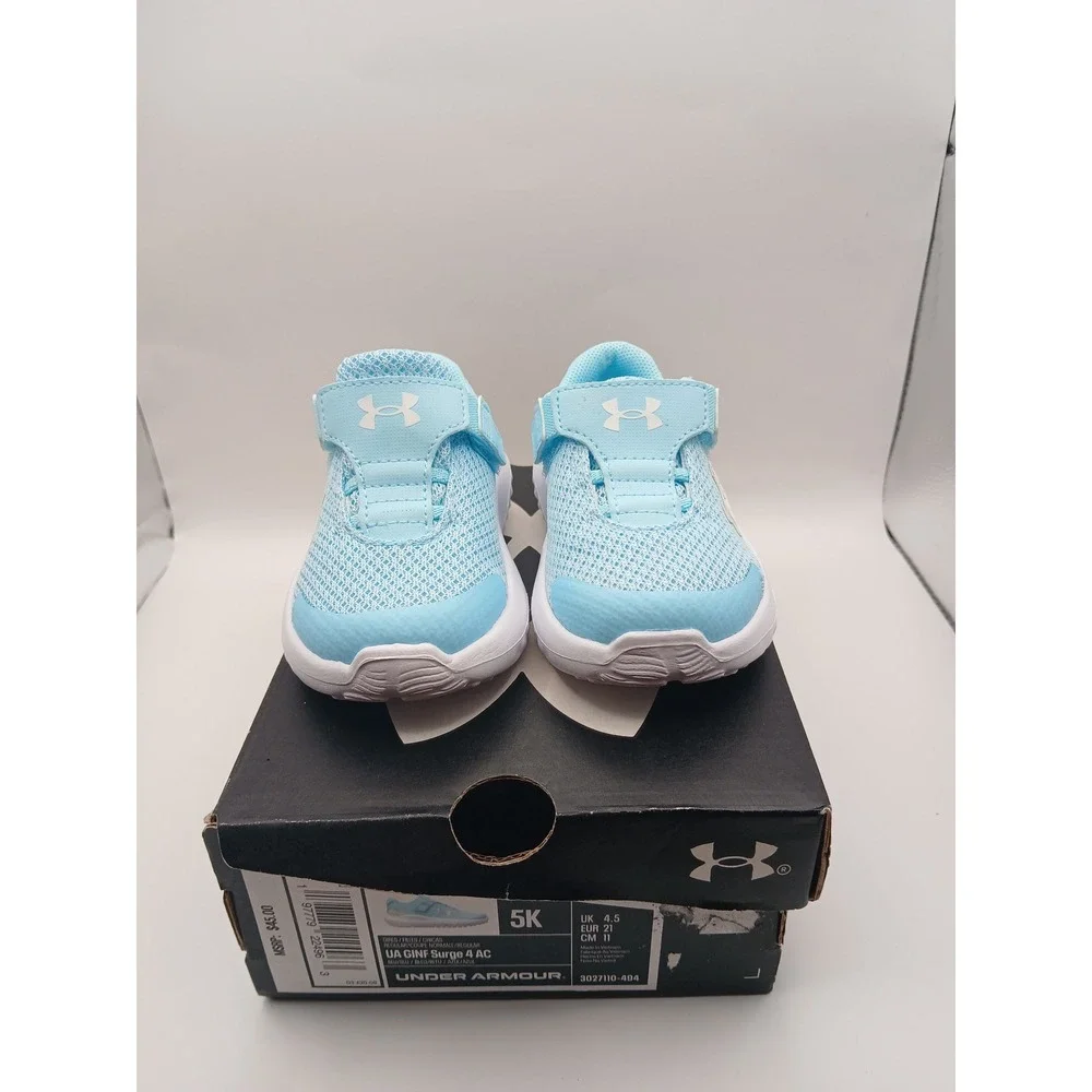 Under Armour UA GINF Surge 4 AC Toddler Girls Sneakers Light Blue 5K 3027110-494
